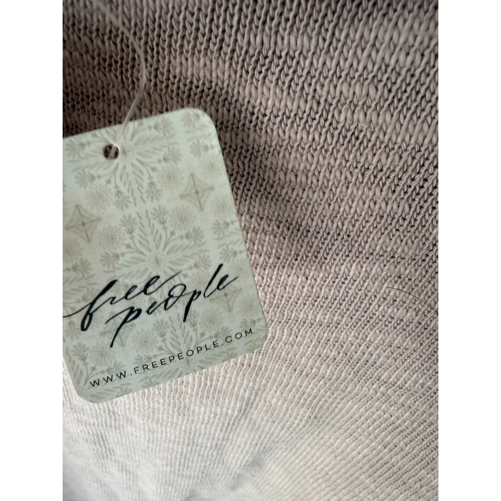 Free People We The Free Ottoman Slouchy Tunic Cowl Neck Sweater Pink‎ Large NWT
